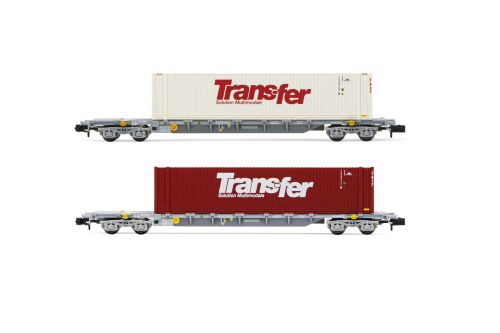 Arnold HN6584 2 SNCF Sgss Containerwagen 2x45 Trans-Fer, Ep V